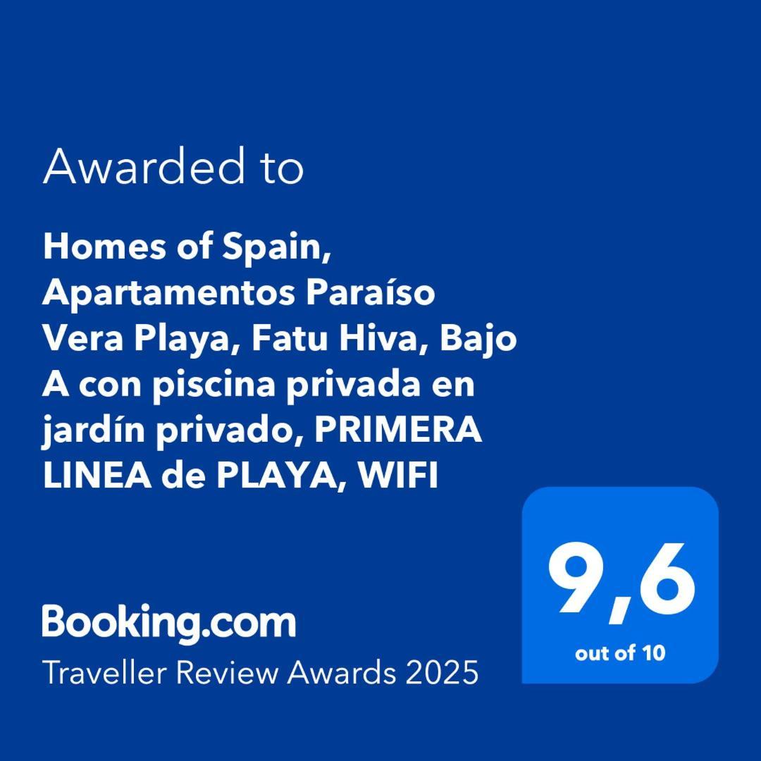 Homes of Spain, Apartamentos Paraíso Vera Playa, Ático Q, Suite Fatu Hiva con piscina privada en solárium, vistas mar en PRIMERA LINEA de PLAYA, WIFI Esterno foto